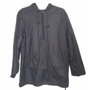J. Crew Hooded Waxed Oversized Rain Jacket